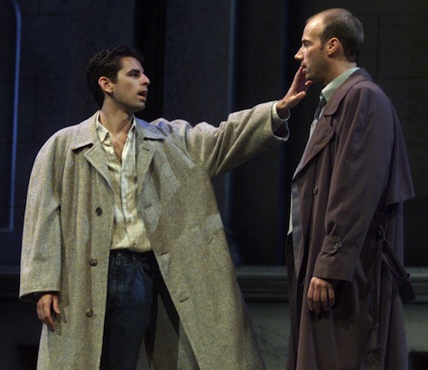 "Angels in America: Millennium Approaches," directed by Matthew Wiener, becomes a huge hit for Actors Theatre. Pictured: Christopher Williams (left) as Prior Walter and Rusty Ferracane as Joe Pitt.