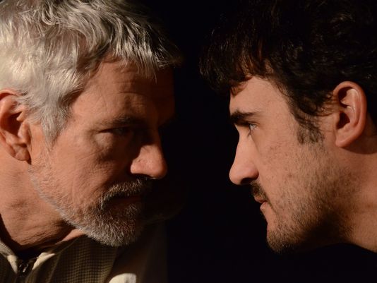 Randy Messersmith (left) portrays Richard Burbage and Joseph Cannon plays Shakespeare in “Equivocation."