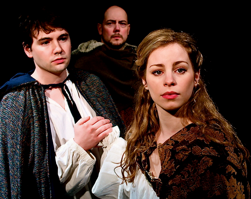 Mike Roush, Andres Alcala and Ali Rose Dachis in Southwest Shakespeare Company's "Romeo and Juliet." (Photo, Southwest Shakespeare Company)
