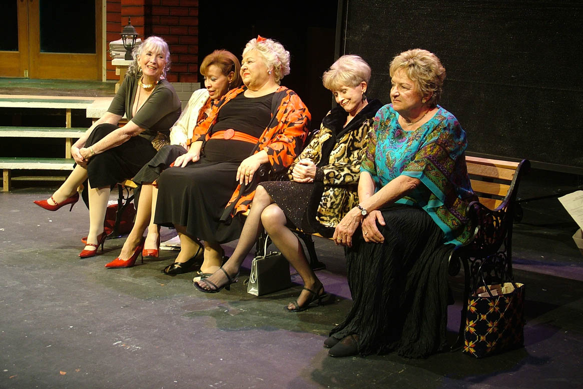 Starring in "The Oldest Profession," a 2008 production at Algonquin Theatre, are, from left, Jacqueline Gaston, JoAnn Yeoman, Sharon Collar, Judy Rollings and Barbara McGrath. (Photo Credit Unknown)