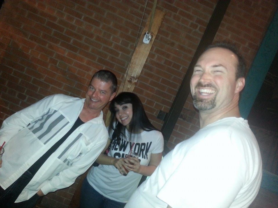 Eric W. Chapman, Courtney Weir and Joseph Kremer hang out at The Bar on Central, which is fast becoming THE place to see theater people in the mid-2010s.