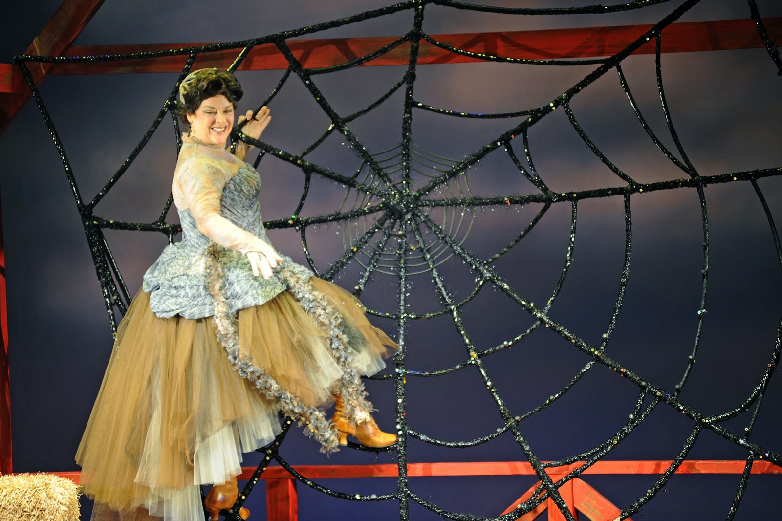 Debra K. Stevens as Charlotte in Childsplay's 2014 production of "Charlotte's Web." (Costume by Adriana Diaz. Photo by Tim Trumble)