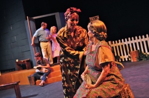 Petey Swartz plays Rosemary, and Barbara Walker McBain plays Mrs. Potts in William Inge's Pulitzer Prize-winning drama "Picnic" at Desert Foothills Theatre in 2012. (Photo credit unknown)