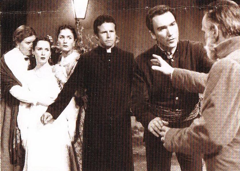 Rebecca Walendzak, Jessica Claire, Dan Cordle, Patrick Page and Harold Dixon in "Much Ado About Nothing." (Photo by Mel Russell)