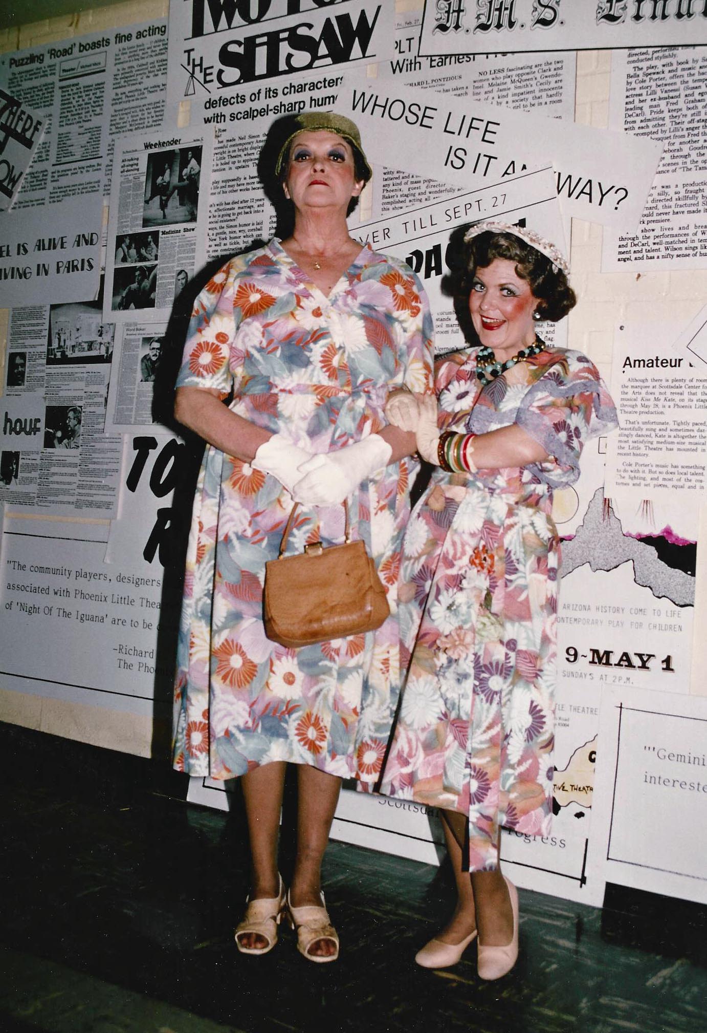 Eleanor Hoffman and Jan Sandwich in "Damn Yankees," produced at Phoenix Little Theatre in the 1970s or '80s. (Photo from the collection of Jan Sandwich)