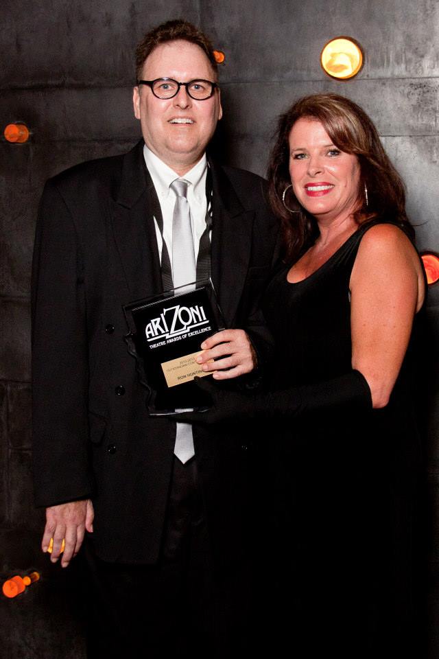 Ron Hunting and Robyn Allen at the 2013 ariZoni Awards. (Photo, Finding Joy Photography)