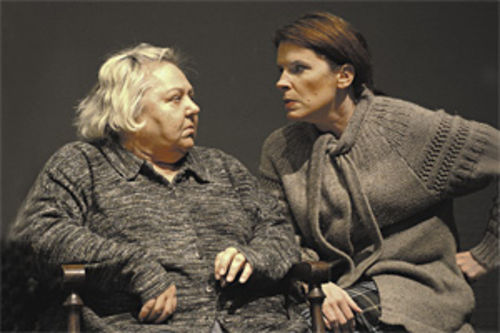 Sharon Collar (left) and Robyn Allen were superb in Algonquin Theater's production of The Beauty Queen of Leenane.