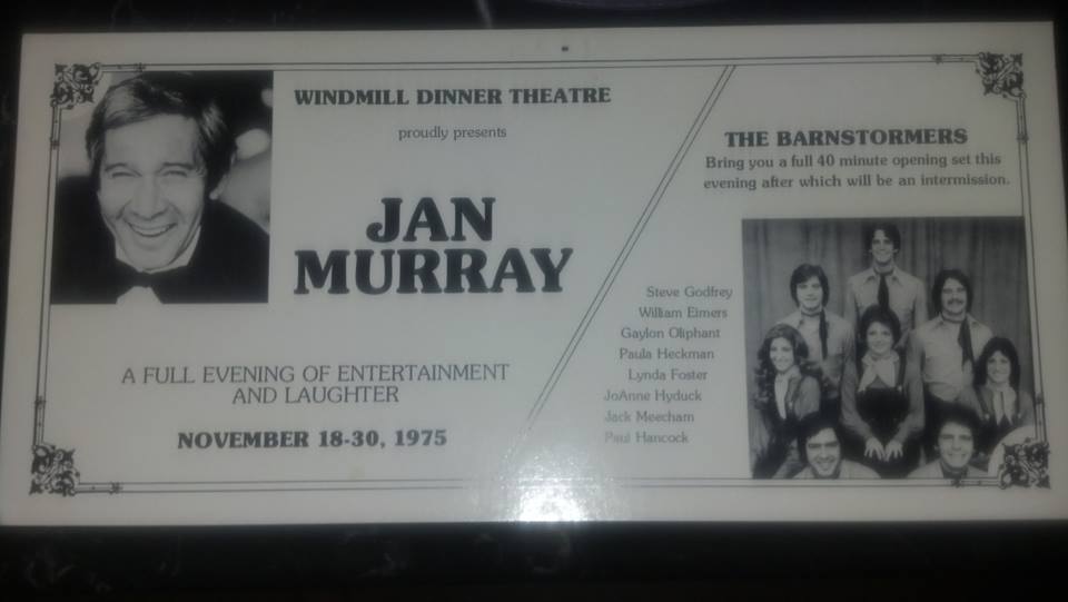 Windmill Dinner Theatre, Table Mats, 1975, Jan Murray