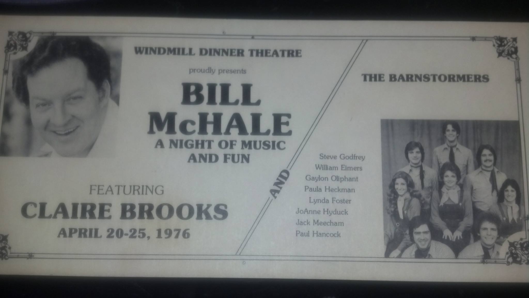 Windmill Dinner Theatre, Table Mats, 1976, Bill McHale