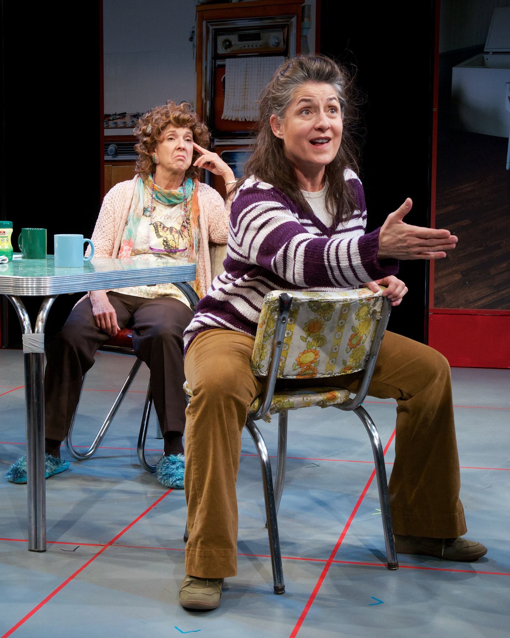 Cathy Dresbach and Maria Amorocho in "Good People" at Actors Theatre of Phoenix, May 2014 (Photo by John Groseclose)
