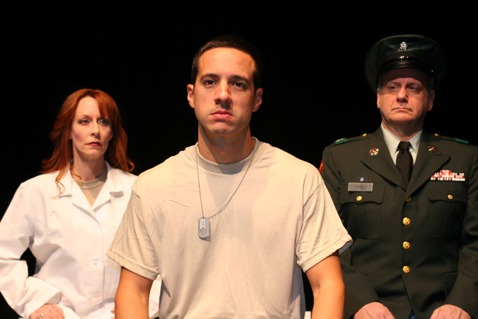 Stacie Stocker, Phillip Herrington and Bruce Laks in "Nine Circles," iTheatre Collaborative, 2012 (Photo from the collection of Bruce Laks)