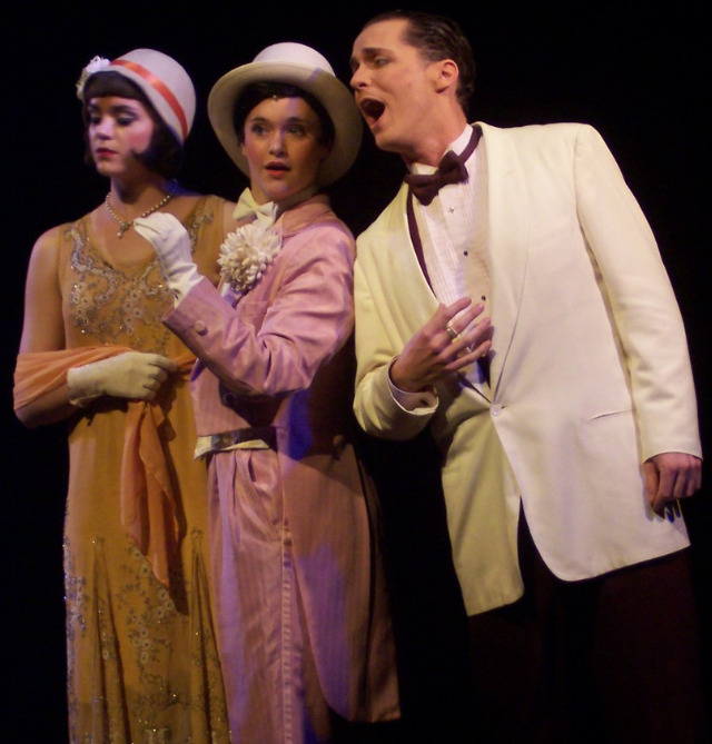 Elizabeth DeRosa as Sally, Rhyn McLemore as Madelaine, and Ian Christiansen as Jackie in the 2004 production of "The Wild Party" at Carnegie-Mellon University. (Photo credit unknown) 