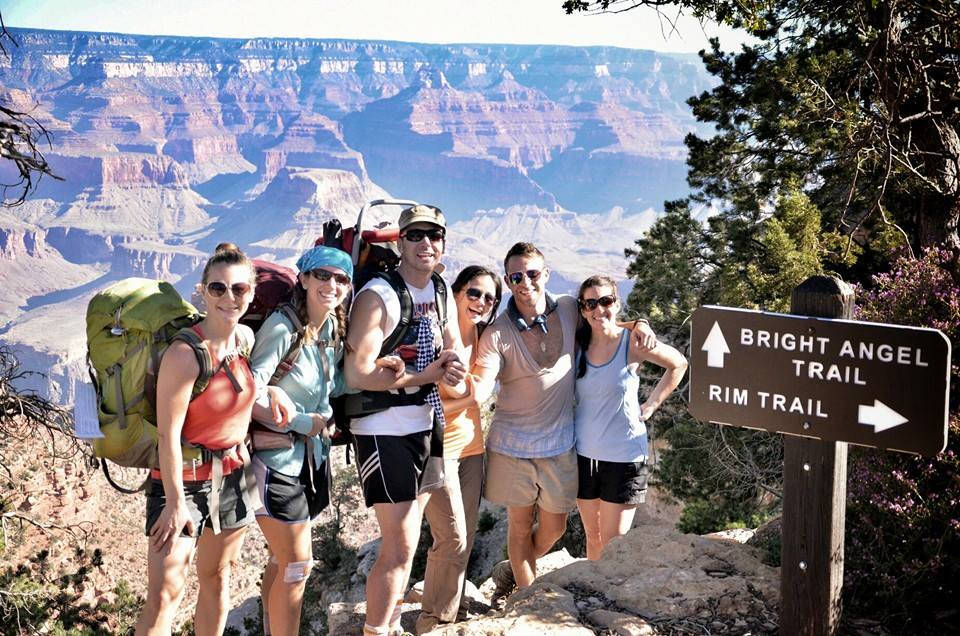 Backpacking in the Grand Canyon with — with Shira Aviva, Ian Christiansen, Jenypher Jones, Dove Gorman and Lisa Dominski. (Photo from the Facebook page of Ian Christensen)
