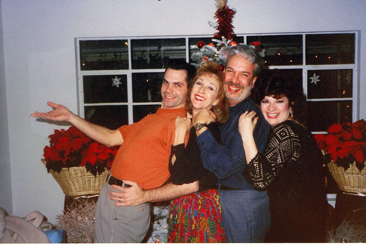 Hamming it up for the camera at a Christmas party back in the day. From left, Bobby Locke (Robert Locke), Linda DeArmond, Jerry Wayne Harkey and Robyn Ferracane.